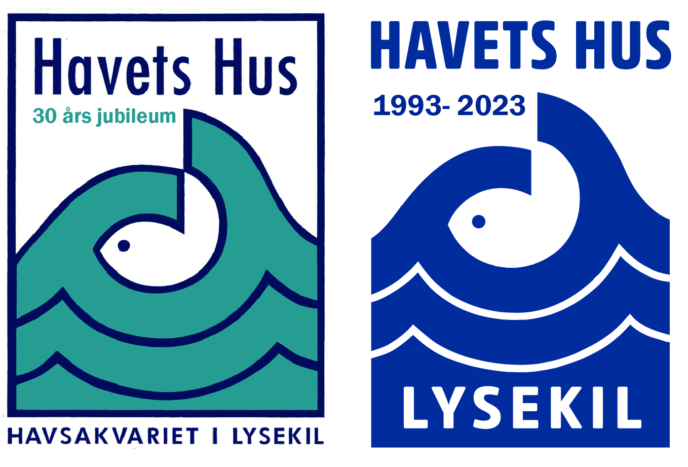 Havets Hus logga 1993 och 2023